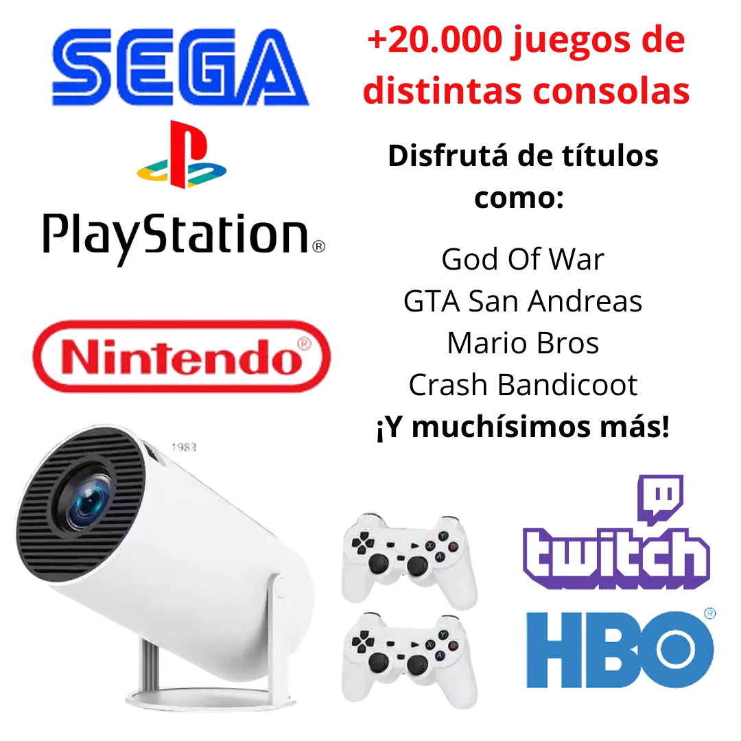 Proyector Gamer | 4K +20.000 JUEGOS | RENOVA