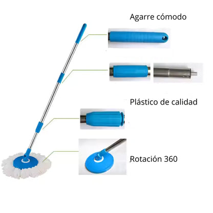 Trapo Mopa con Balde Centrífugo RENOVA